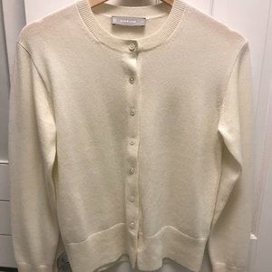 Everlane The Cashmere Crew Cardigan Off White S